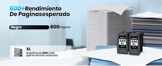 2 Cartuchos Tinta 540XL Negro PG-540XL