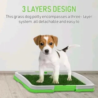 Lettiera per cani con erba sintetica 47x34x6cm