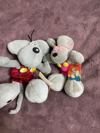 Coppia Peluche Diddl e Diddlina Vintage