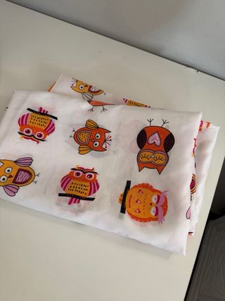 Papelera y cortina buhos 180 largo x 140