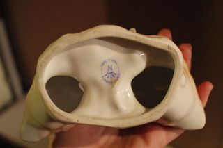 Coppia cigni ceramica vintage dorata (capo di mont