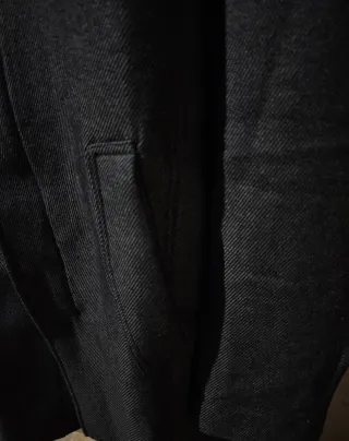 Abrigo Zara cuello alto gris oscuro XL