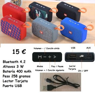Altavoz T&G Bluetooth 4.2 3W
