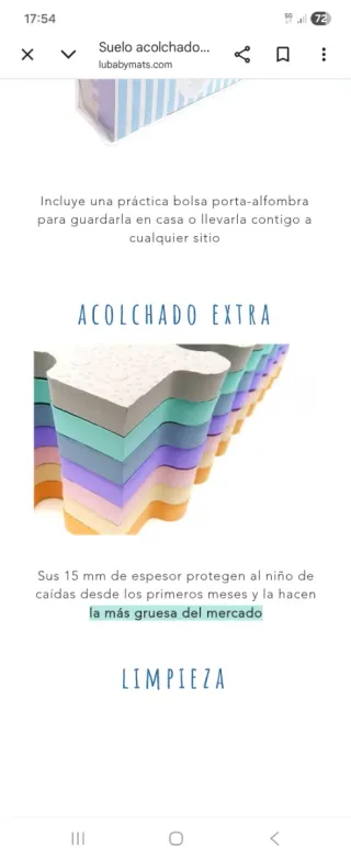 2 Alfombras puzzle acolchada para bebés LUBABYMATS