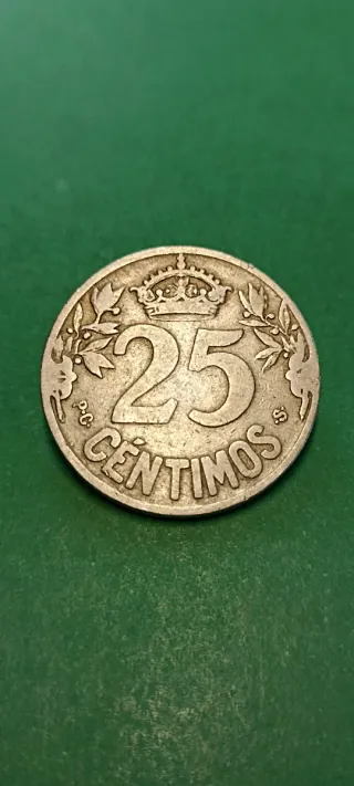 25 cts 1925 España Moneda Antigua