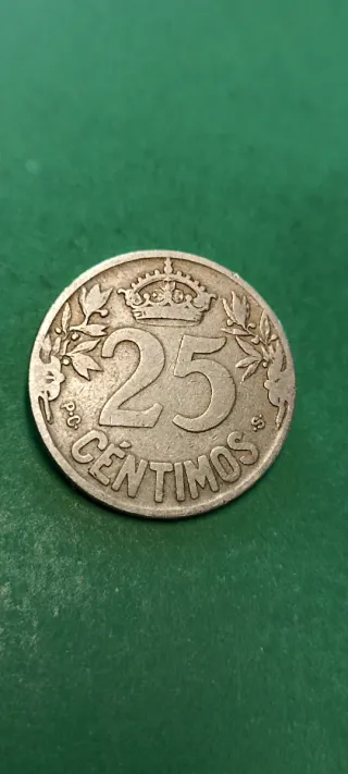 25 cts 1925 España Moneda Antigua