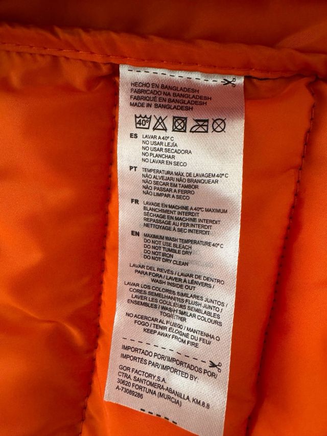 Plumón azul marino talla M