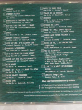 CD BSO Grease 1991 John Travolta Olivia Newton-Joh