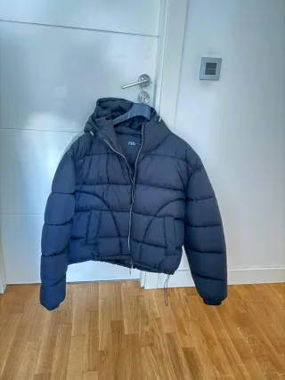 Cazadora plumífera Zara Negra XL