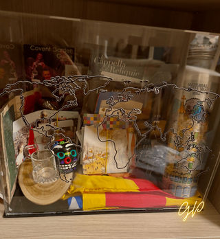 Teca World Memories – Contenitore souvenir mappa m