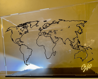 Teca World Memories – Contenitore souvenir mappa m