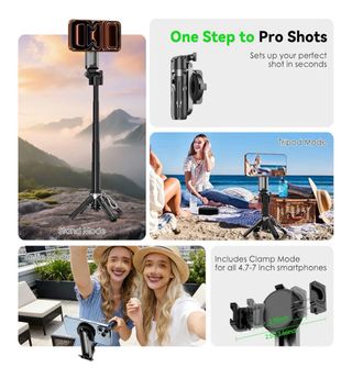 Trípode Selfie Stick Magnético Mini LED