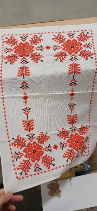 Strofinaccio cotone puro ricamato