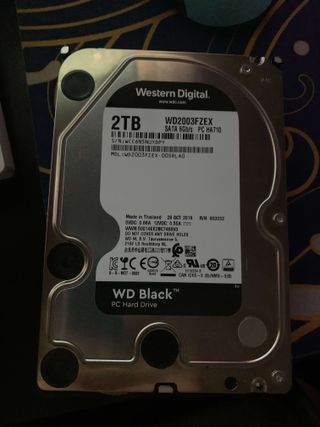 Disco Duro WD Black 2TB SATA3 7200rpm