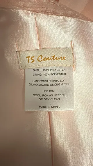 Vestido rosa palo encaje flores talla S