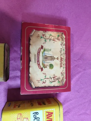 Lotto di Scatole Metalliche e Cartone Antiche