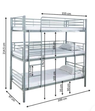 Literas Triples Metálicas / Varios Colores
