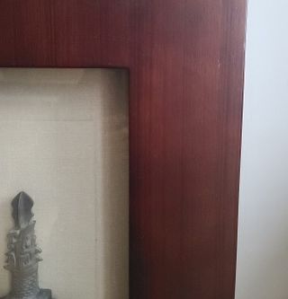 Quadro Replica Ascia da Guerra con Cornice in Legno