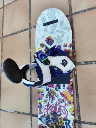 Tabla Snowboard Burton 100cm + Fijaciones