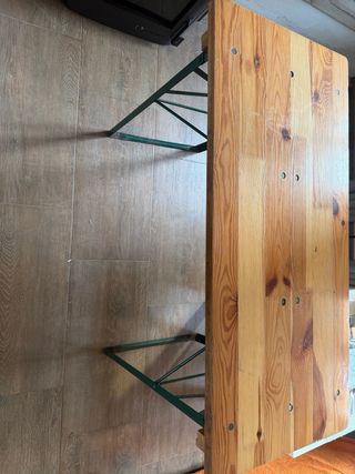 Mesa plegable madera y metal