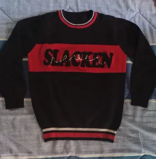 Maglioncino nero e rosso bimbo