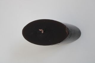 Candela nera con decoro dorato Vela negra