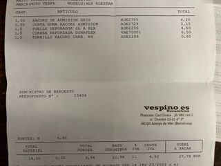 Vespino XE ELESTART matriculado e impuesto