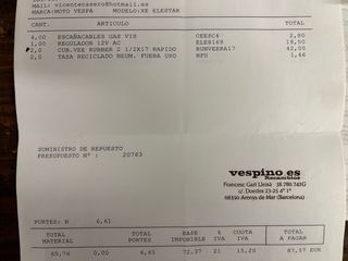 Vespino XE ELESTART matriculado e impuesto