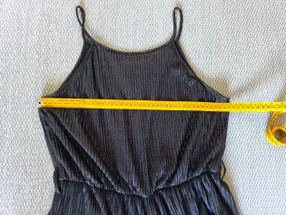 Mono Mango plisado negro plateado T.S