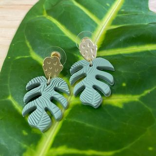 Pendientes Hojas Arcilla Polimérica