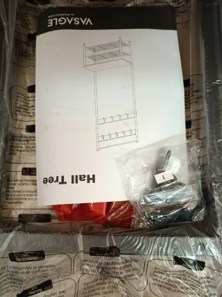 VASAGLE - Perchero con Estante para Zapatos