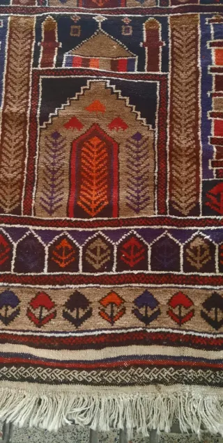 Alfombra persa antigua de lana