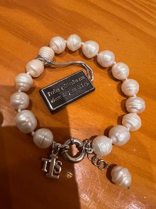 Pulsera Perlas Cultivadas Cierre Plata