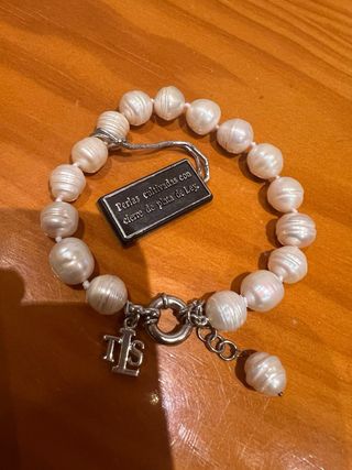 Pulsera Perlas Cultivadas Cierre Plata