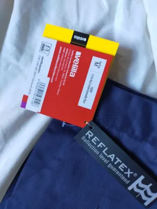 Pantalón de trabajo reflectante azul y verde