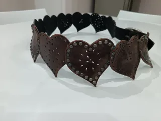 Cintura vintage cuori borchie piccoline
