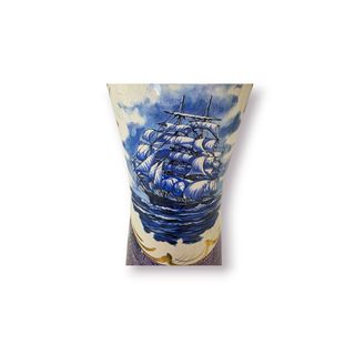 Vaso Decorativo Náutico Navio Vela 27cm