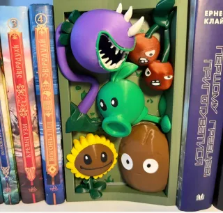 Book Nook Plantas vs Zombies