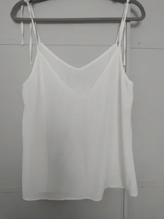 Top blanco tirantes de verano Amichi Talla L