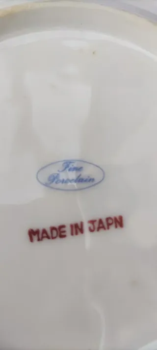 Fuente porcelana japonesa flores doradas