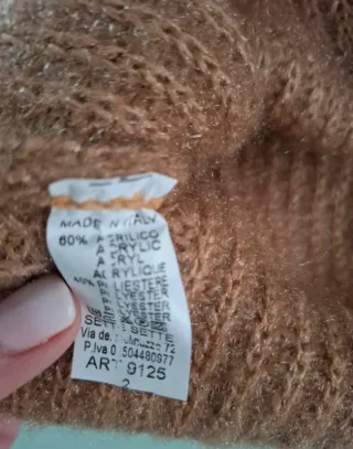 Jersey cuello alto canalé Talla única