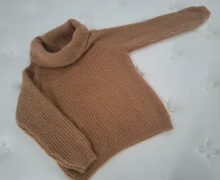 Jersey cuello alto canalé Talla única