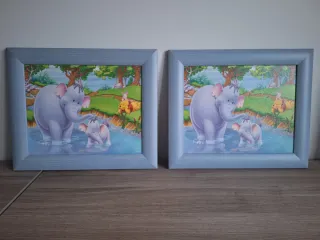 Cuadros infantiles elefantes y Winnie Pooh