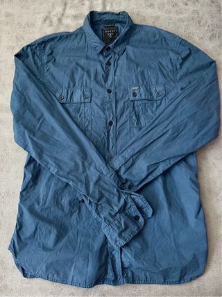 Camisa Guess Azul Hombre