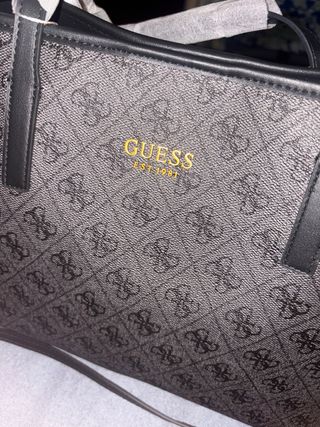 Bolso Guess Mujer Marrón y Negro