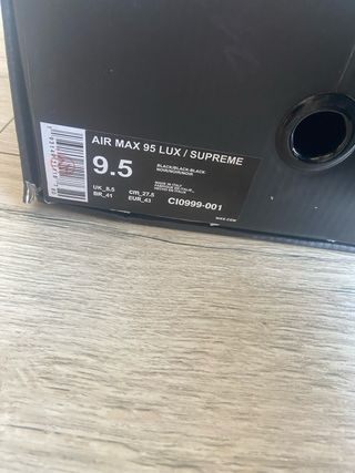 Nike Air Max 95 x Supreme Nero Taglia 43