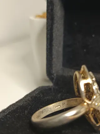 Anillo Plata Ley Circonitas Roja 13mm/T.53