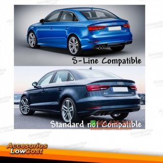 Difusor parachoques trasero para Audi A3 8V Facel