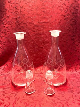 Coppia Decanter Vintage Cristallo
