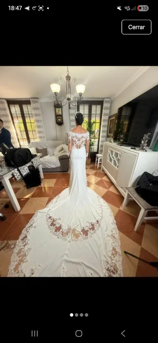 Vestido de Novia Blanco con Encaje